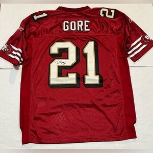 Vintage San Francisco 49ers Frank Gore Nfl Authentic Reebok Jersey Signed Niners